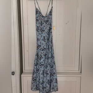 NWT BLUE Elena Paisley Dress XS
